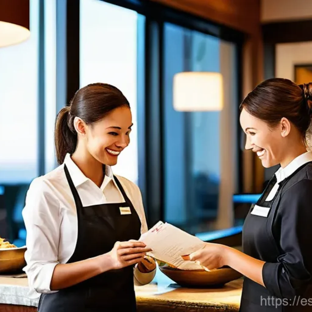 호텔업계 경력 개발 로드맵 - **Prompt 1: The Heart of Hospitality - Exceptional Service and Teamwork**
    An energetic, diverse ...